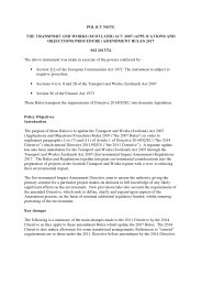 Policy note to the Transport and works (Scotland) act 2007 (applications and objections procedure) amendment rules 2017. SSI 2017/74