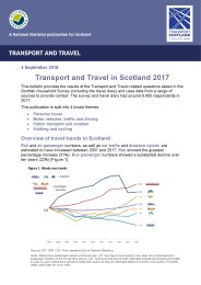 Transport and travel in Scotland 2017