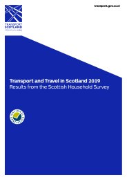 Transport and travel in Scotland 2019