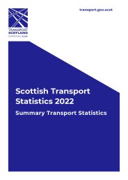 Scottish transport statistics 2022. Summary transport statistics