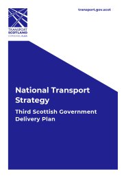 National transport strategy. Third Scottish Government delivery plan