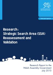 Research: strategic search area (SSA) reassessment and validation