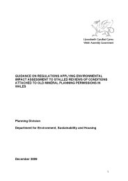 Guidance on regulations applying environmental impact assessment to stalled reviews of conditions attached to old mineral planning permissions in Wales