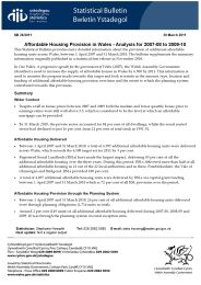 Affordable housing provision in Wales - analysis for 2007-08 to 2009-10