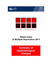 Welsh index of multiple deprivation (WIMD) 2011 - summary of methodological changes