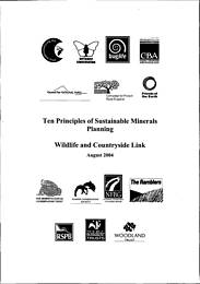 Ten principles of sustainable minerals planning