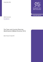 Town and Country Planning (Notification) (Wales) Direction 2012