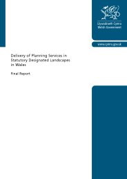 Delivery of planning services in statutory designated landscapes in Wales - final report