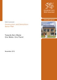 Towards zero waste - one Wales: one planet. Construction and demolition sector plan