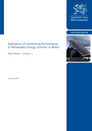 Evaluation of consenting performance of renewable energy schemes in Wales - main report. Volume 1