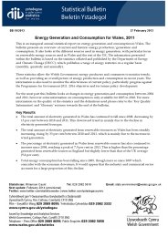 Energy generation and consumption for Wales, 2011