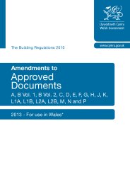 Amendments to Approved Documents - A, B vol. 1, B vol. 2, C, D, E, F, G, H, J, K, L1A, L1B, L2A, L2B, M, N and P 2013 (For use in Wales)