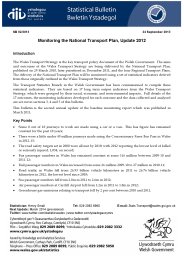 Monitoring the national transport plan, update 2012