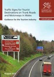 Traffic signs for tourist destinations on trunk roads and motorways in Wales. Guidance for the tourism industry