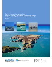 Marine energy infrastructure study. Stage A - industry consultation and concept design