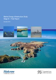 Marine energy infrastructure study. Stage B - final report