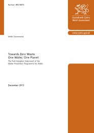 Towards zero waste - one Wales: one planet. The post adoption statement of the waste prevention programme for Wales