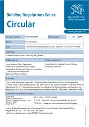 Amendment Building Regulations and Approved Documents for Wales