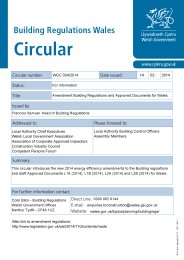 Amendment Building Regulations and Approved Documents for Wales