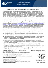 2011 census data - characteristics of households in Wales