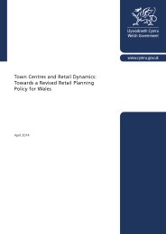 Town centres and retail dynamics: towards a revised retail planning policy for wales
