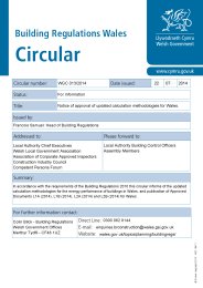 Notice of approval of updated calculation methodologies for Wales
