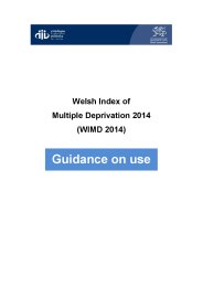Welsh index of multiple deprivation 2014 (WIMD, 2014) - guidance on use