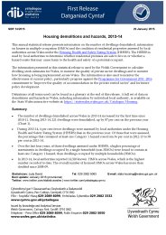 Housing demolitions and hazards, 2013-14