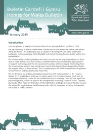 Homes for Wales. January 2015