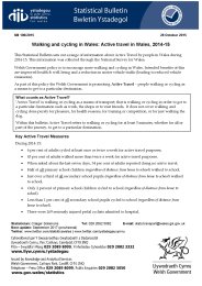 Walking and cycling in Wales: active travel in Wales, 2014-15