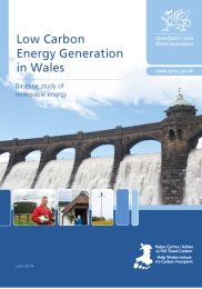 Low carbon energy generation in Wales - baseline study of renewable energy