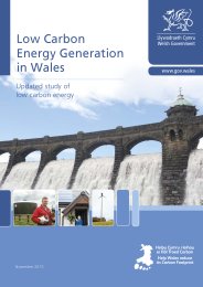 Low carbon energy generation in Wales - updated study of low carbon energy