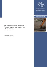 Welsh Ministers standards for new gravity foul sewers and lateral drains