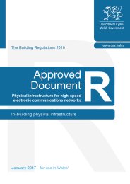 Physical infrastructure for high-speed electronic communications networks. In-building physical infrastructure (2016 edition) (For use in Wales)