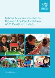 National minimum standards for regulated child care for children up to the age of 12 years