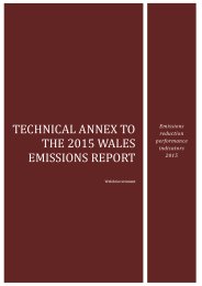 Technical annex to the 2015 Wales emissions report - emissions reduction performance indicators 2015