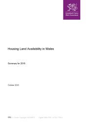 Housing land availability in Wales - summary for 2015
