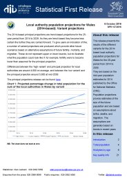 Local authority population projections for Wales (2014-based): variant projections