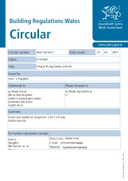 Changes to the building control performance standards