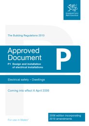 Electrical safety - dwellings (2006 edition incorporating 2010 amendments) (For use in Wales)