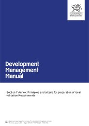 Development management manual. Section 7 Annex: Principles and criteria for preparation of local validation requirements