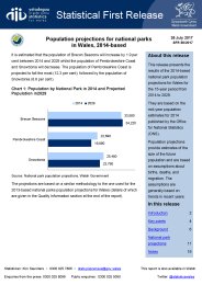 Population projections for national parks in Wales, 2014-based