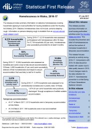Homelessness in Wales, 2016-17