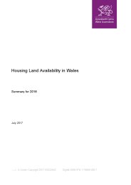 Housing land availability in Wales - summary for 2016