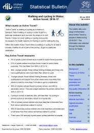 Walking and cycling in Wales: active travel in Wales, 2016-17