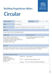 Amendment Building Regulations and Approved Documents for Wales