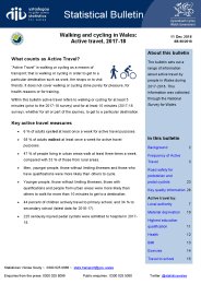 Walking and cycling in Wales: active travel, 2017-18