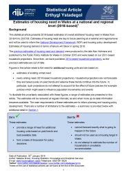 Estimates of housing need in Wales at a national and regional level (2018-based)