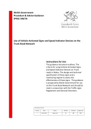 Use of vehicle activated signs and speed indicator devices on the trunk road network