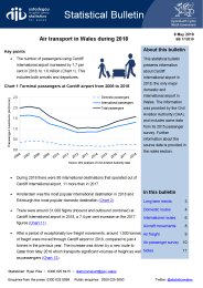 Air transport in Wales during 2018